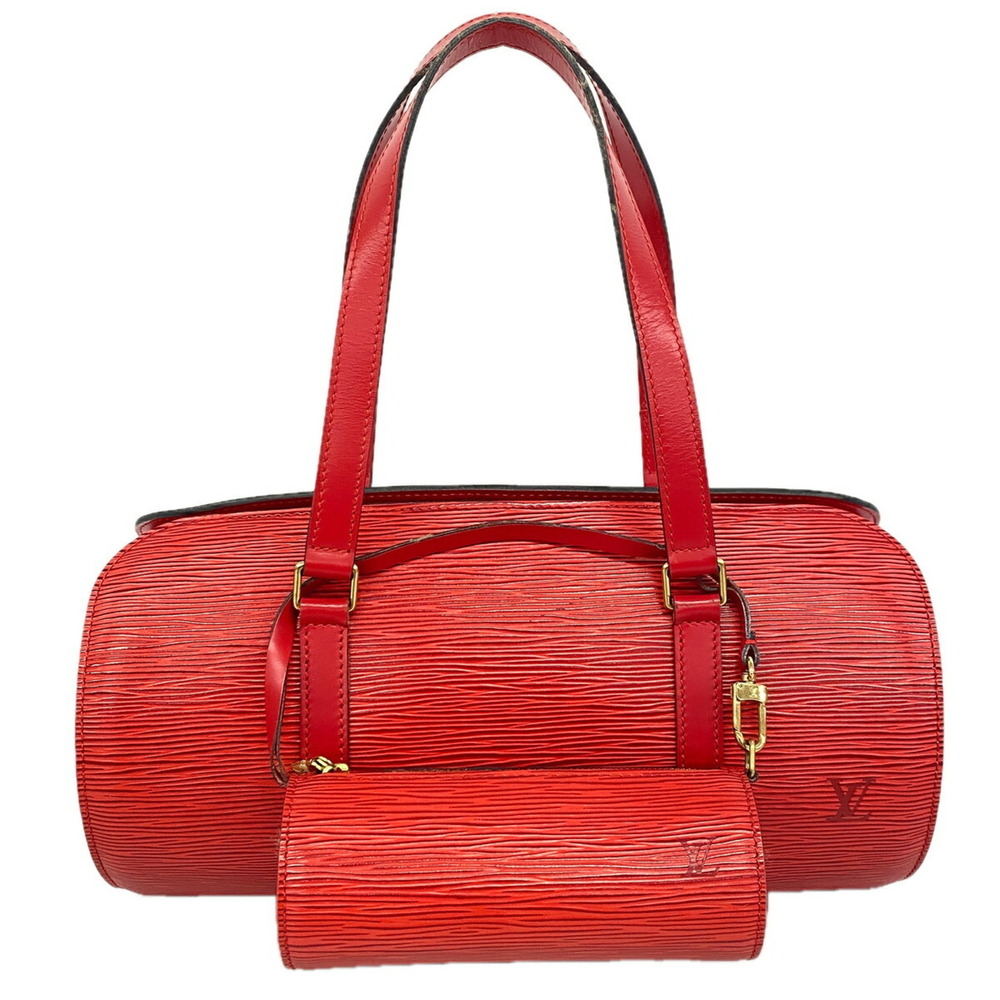 Louis Vuitton Epi Soufflot Handbag M52227 Castilian Red Women's